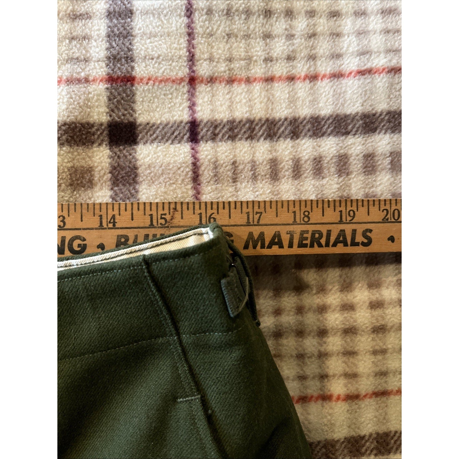 Vintage M-1951 Pants Trousers Short Medium US ARMY Green Military M51 33x28 Wool