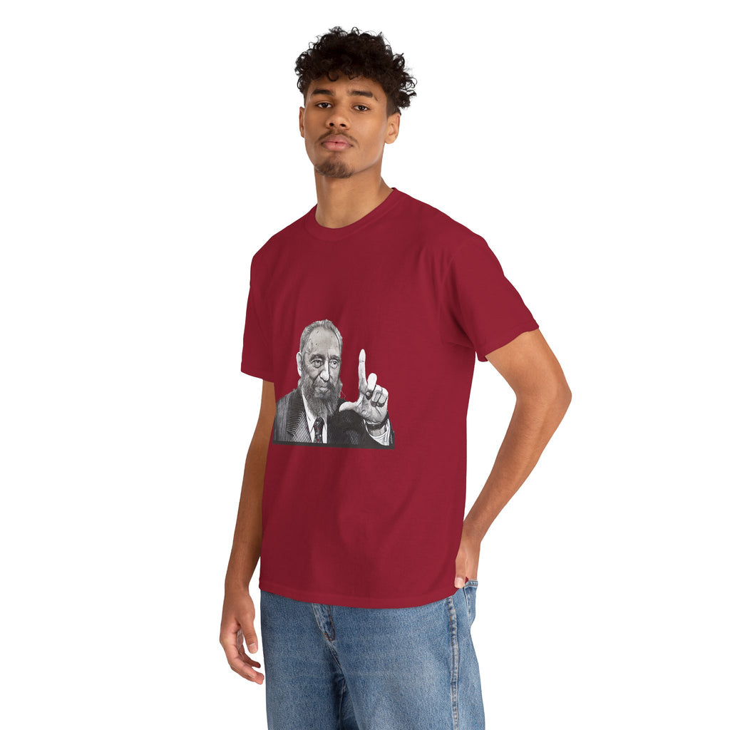 Fidel Castro Black & White Art Graphic Print Unisex Heavy Cotton Tee