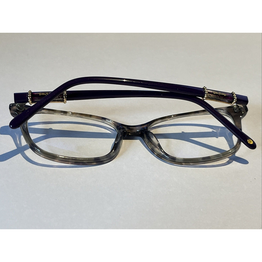 LILLY PULITZER LANTANA FG GREY PURPLE GOLD Auth Eyeglasses 51-16-135 Frames Only