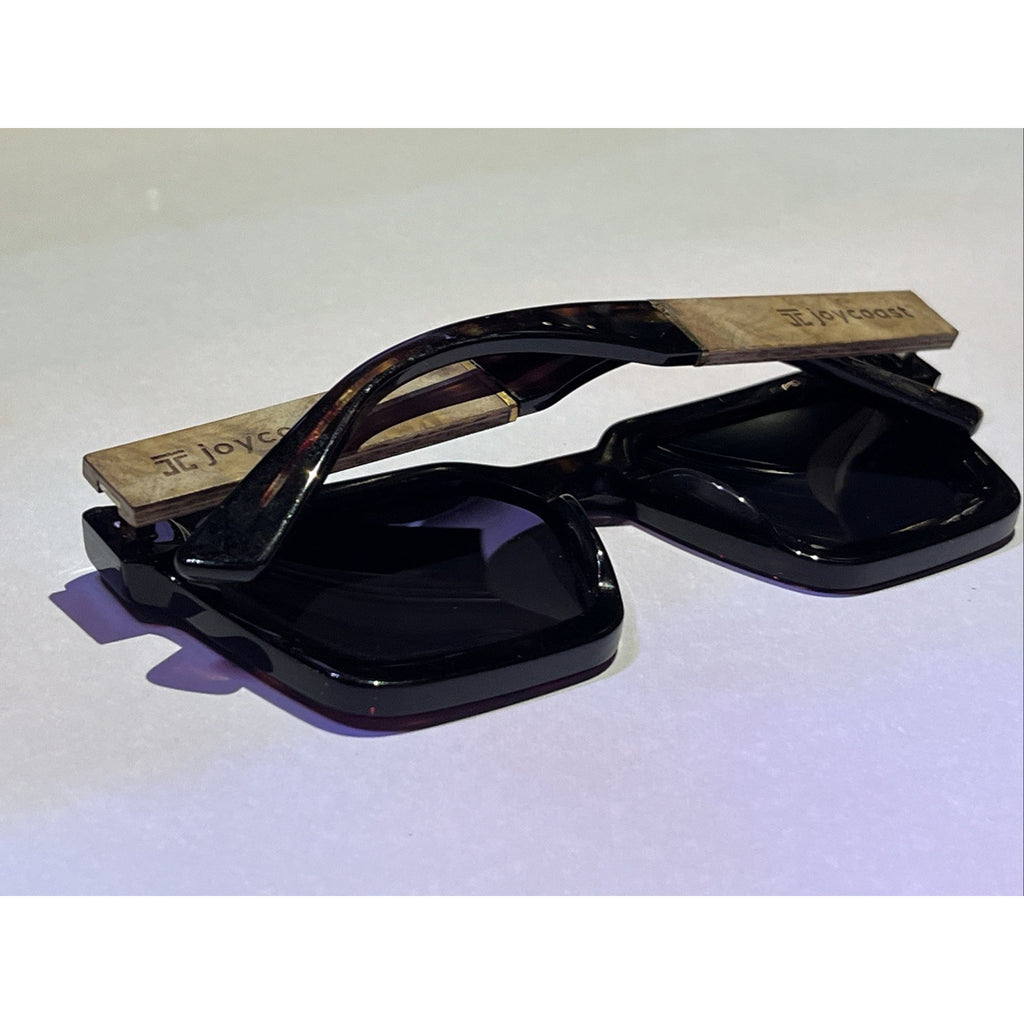 Joycoast Eyewear Walnut Sunglasses Polarized UV400 Brown Tortoise Wood Shades