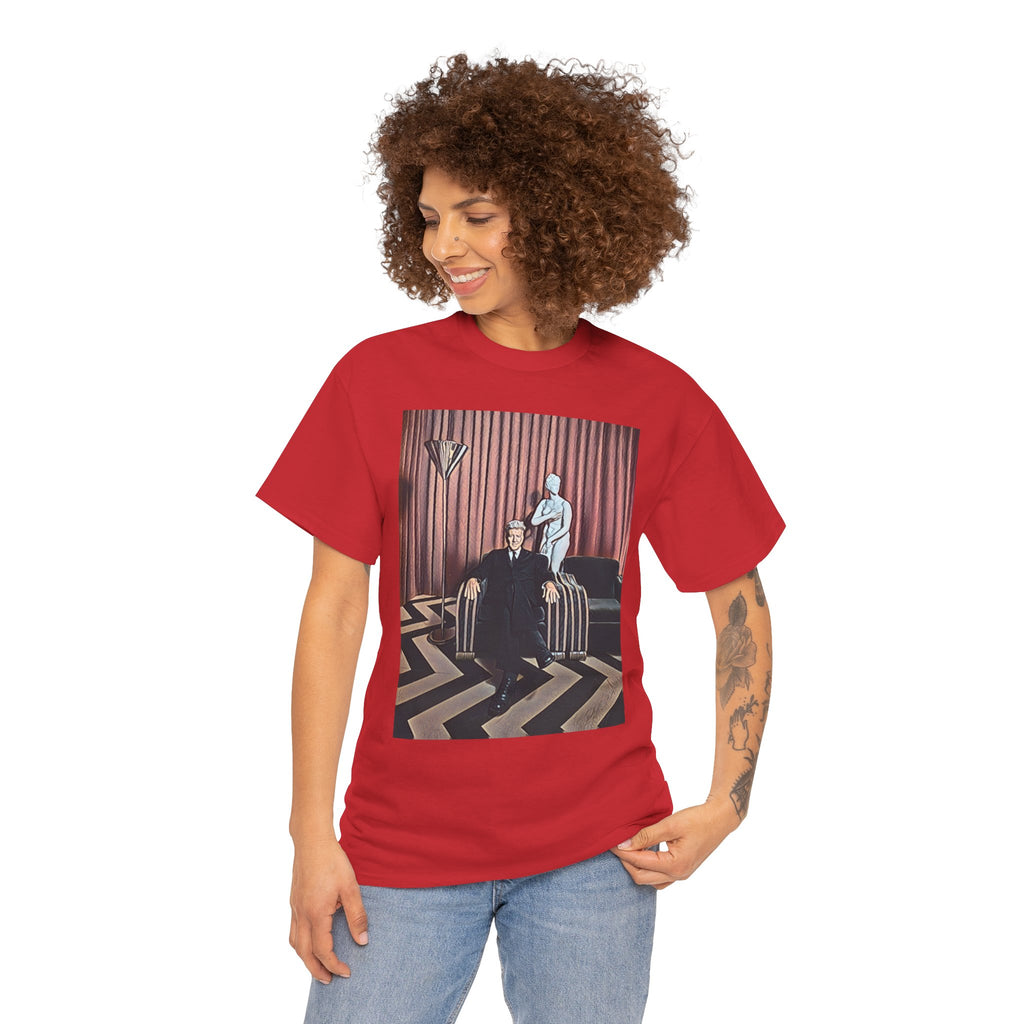 David Lynch Twin Peaks Graphic Print Short Sleeve Unisex Heavy Cotton Tee Shirt