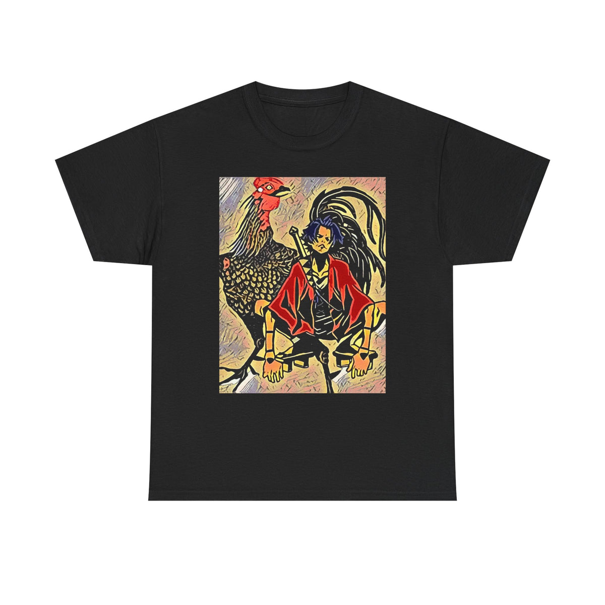 Samurai Champloo Graphic Print Short Sleeve Unisex Heavy Cotton Anime Tee Shirt