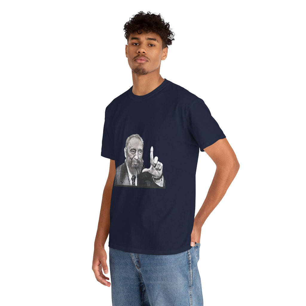 Fidel Castro Black & White Art Graphic Print Unisex Heavy Cotton Tee