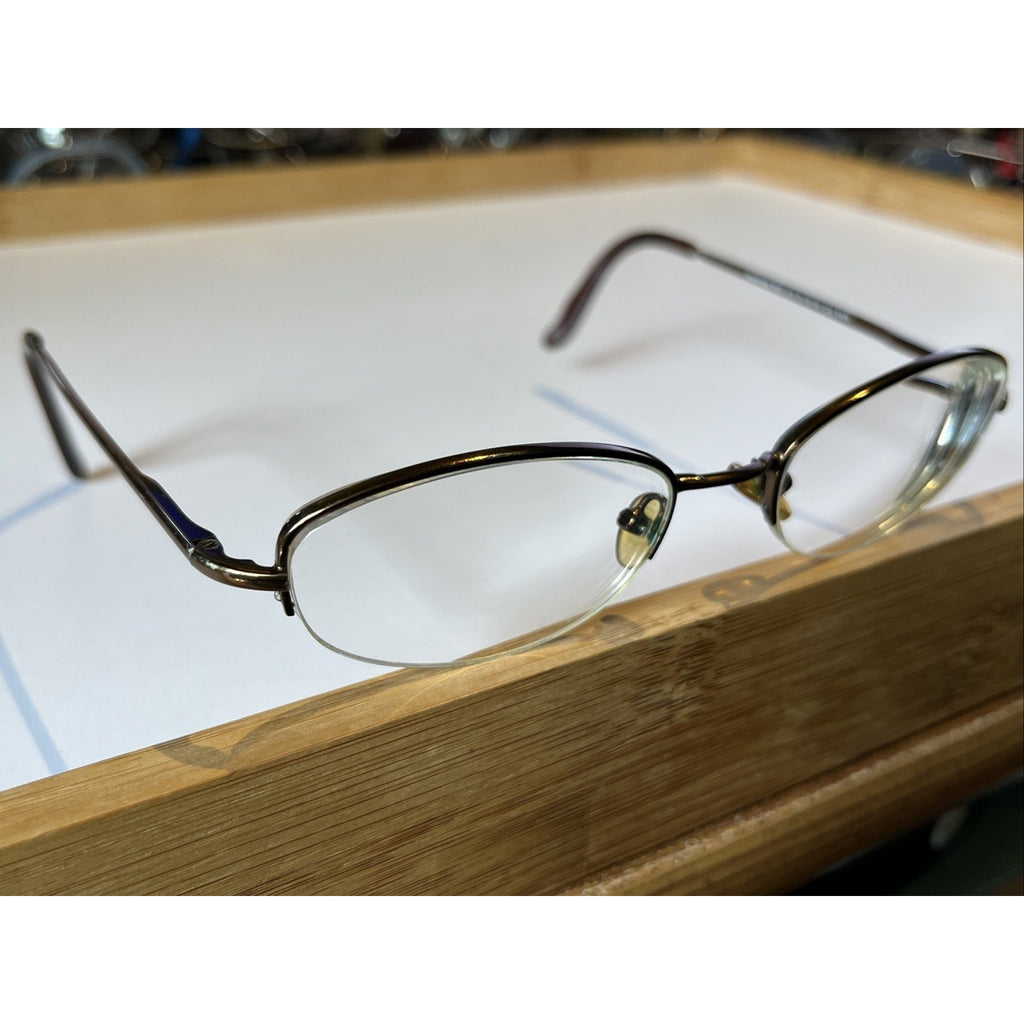 Saki Eyewear Mod 508 Eyeglasses Col. BWN Brown Frame 50-19-140 Handmade Japan