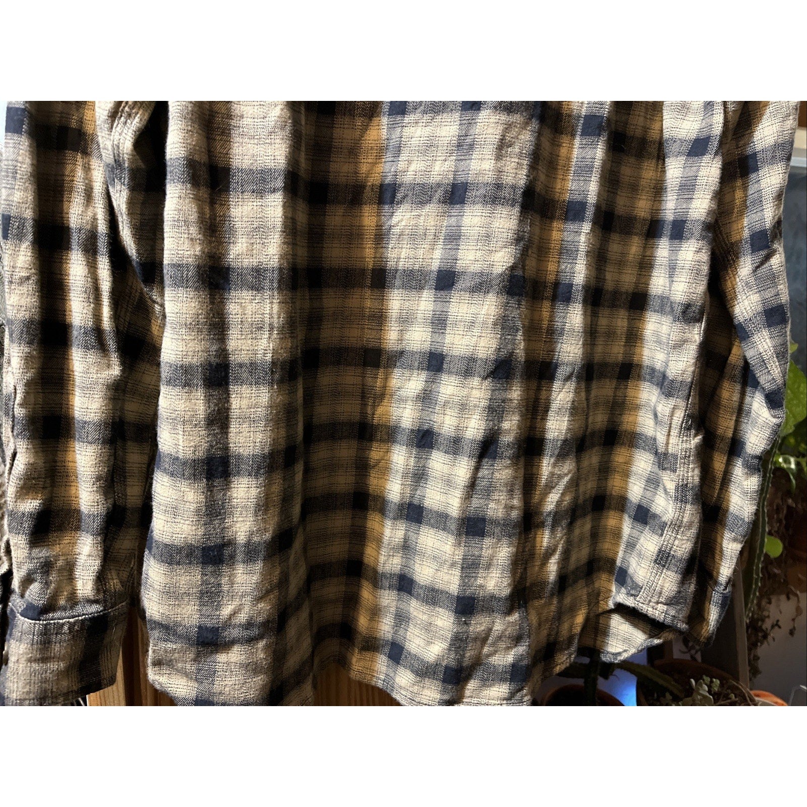 Carhartt Shirt Mens L Brown Plaid Outdoor Relaxed Fit Button Workwear Western
