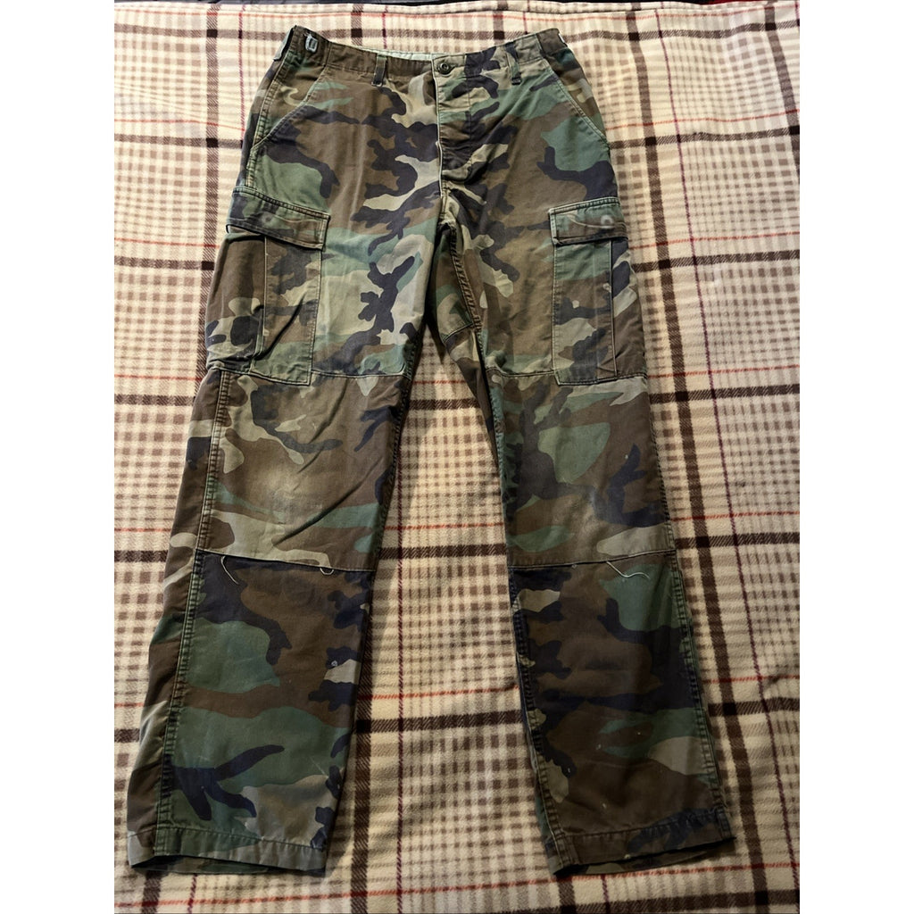 Vintage Woodland BDU CAMO Combat Military Fatigue Pants Men’s 32x32 Camoflauge