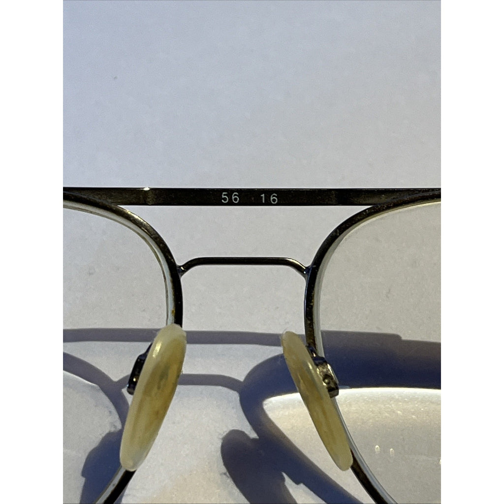 Vintage Altair Eyewear #220 Silver Aviator Eyeglasses Italy 56-16-140 Frames Only