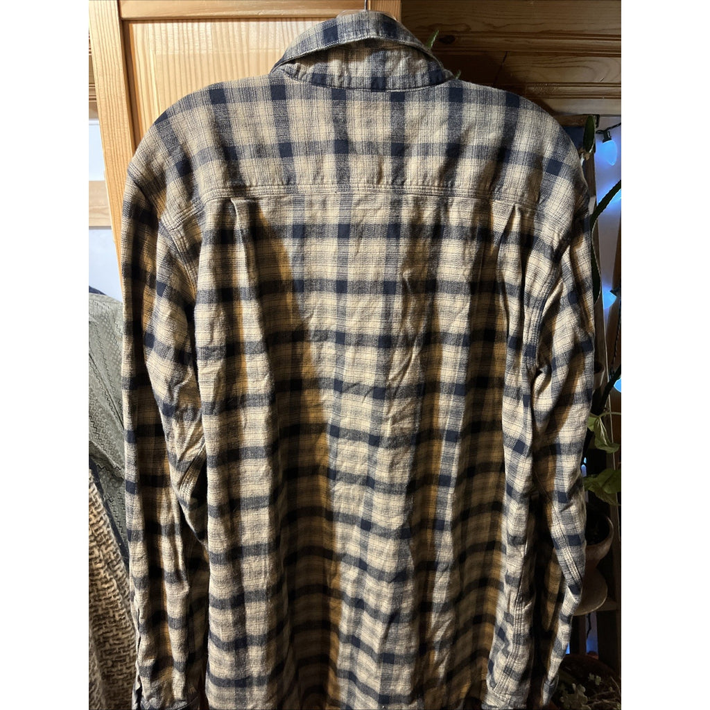 Carhartt Shirt Mens L Brown Plaid Outdoor Relaxed Fit Button Workwear Western
