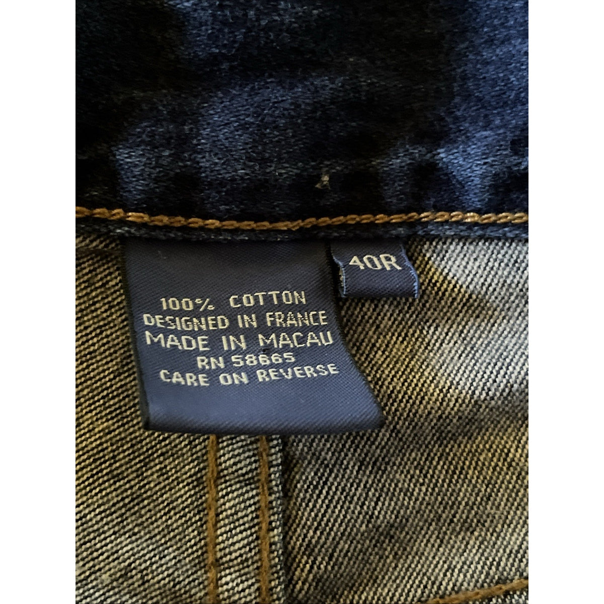 Façonnable Jeans Mens Size 40 R Blue Denim Modele F40 Straight Leg Stretch 40x32