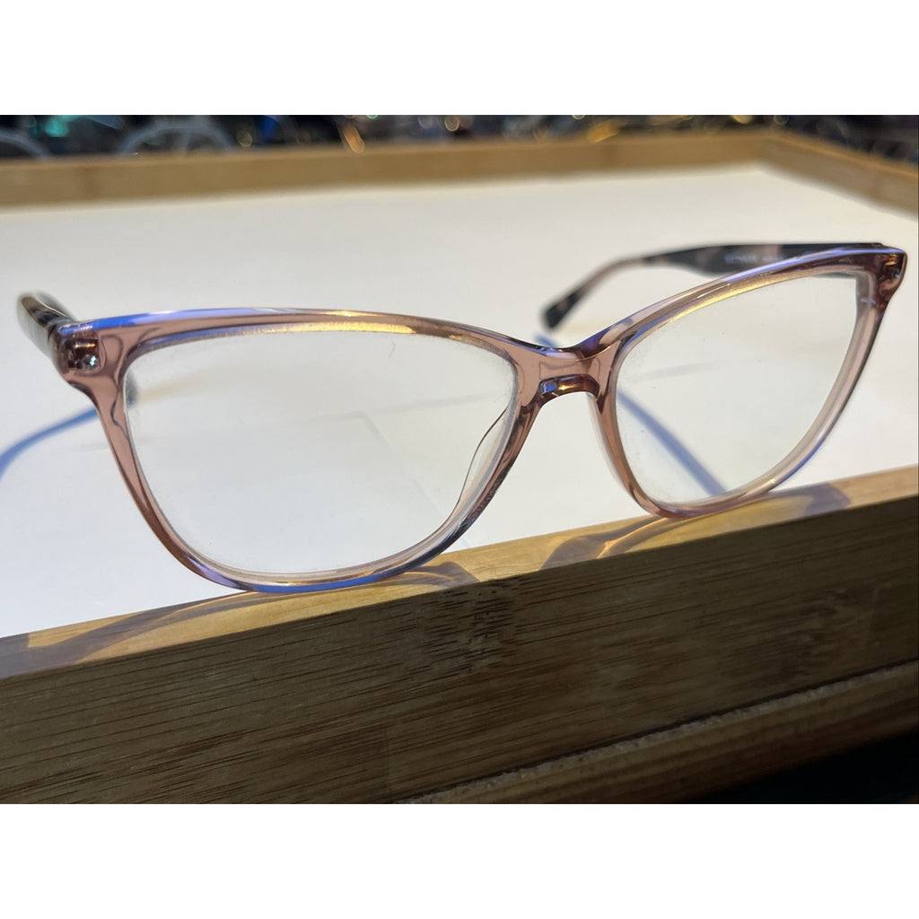 Wittnauer Angelique Eyeglasses Womens Pink Blush Cat Eye Frames 53-14-140