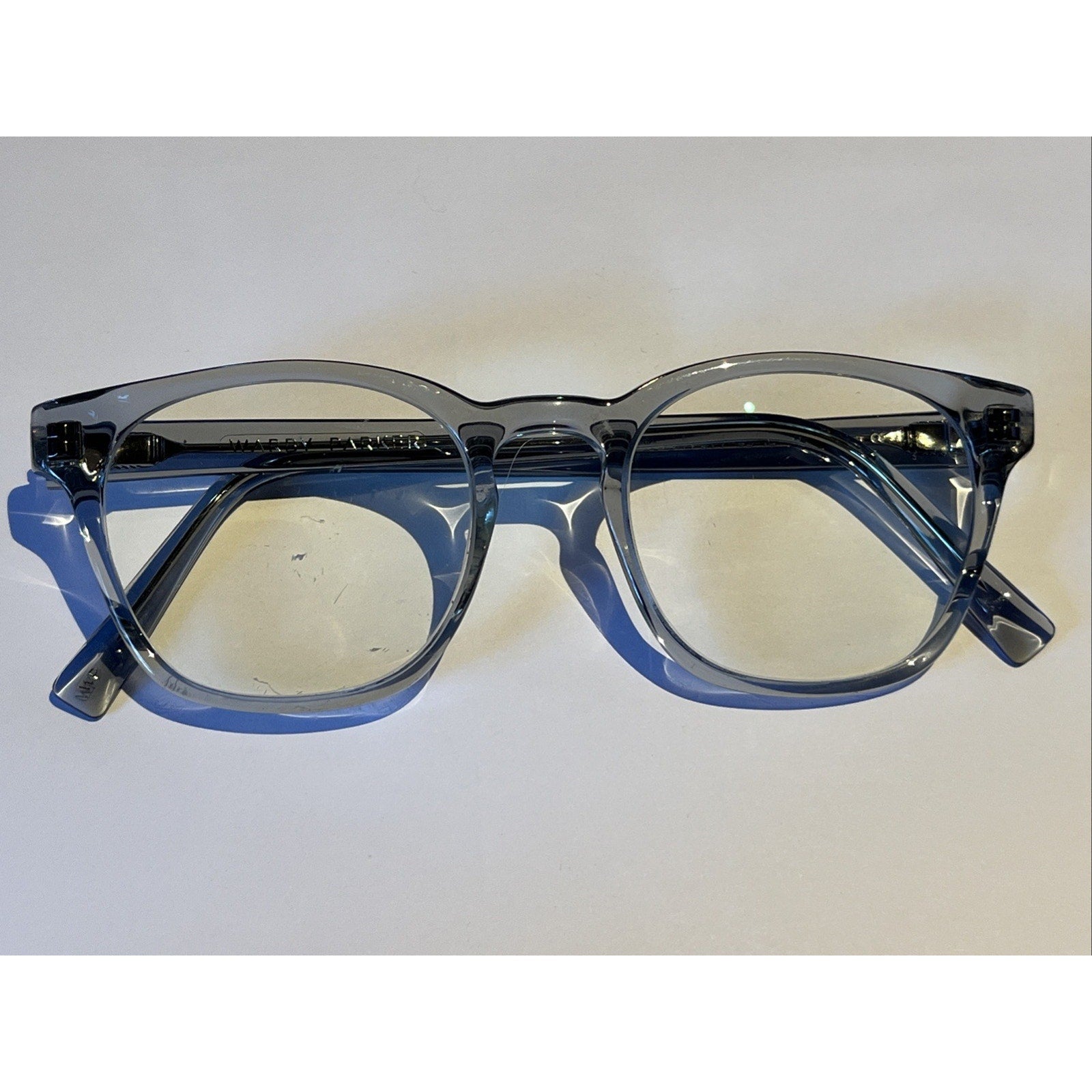 WARBY PARKER Felix 371 Eyeglass Sunglass Frames Translucent Gray 49-19-145