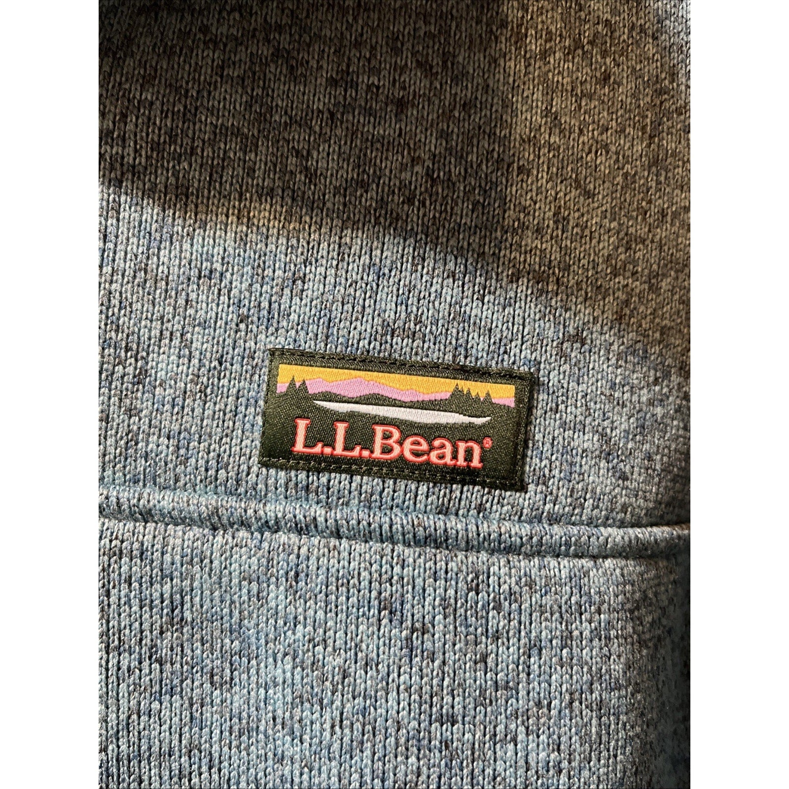 LL Bean Sweater Womens Medium Blue Pullover Snap Button Fleece Ladies Outdoors
