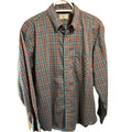 VTG Mens Store Sears Multicolor Plaid Button Front Flannel Shirt Size 16 - 16.5