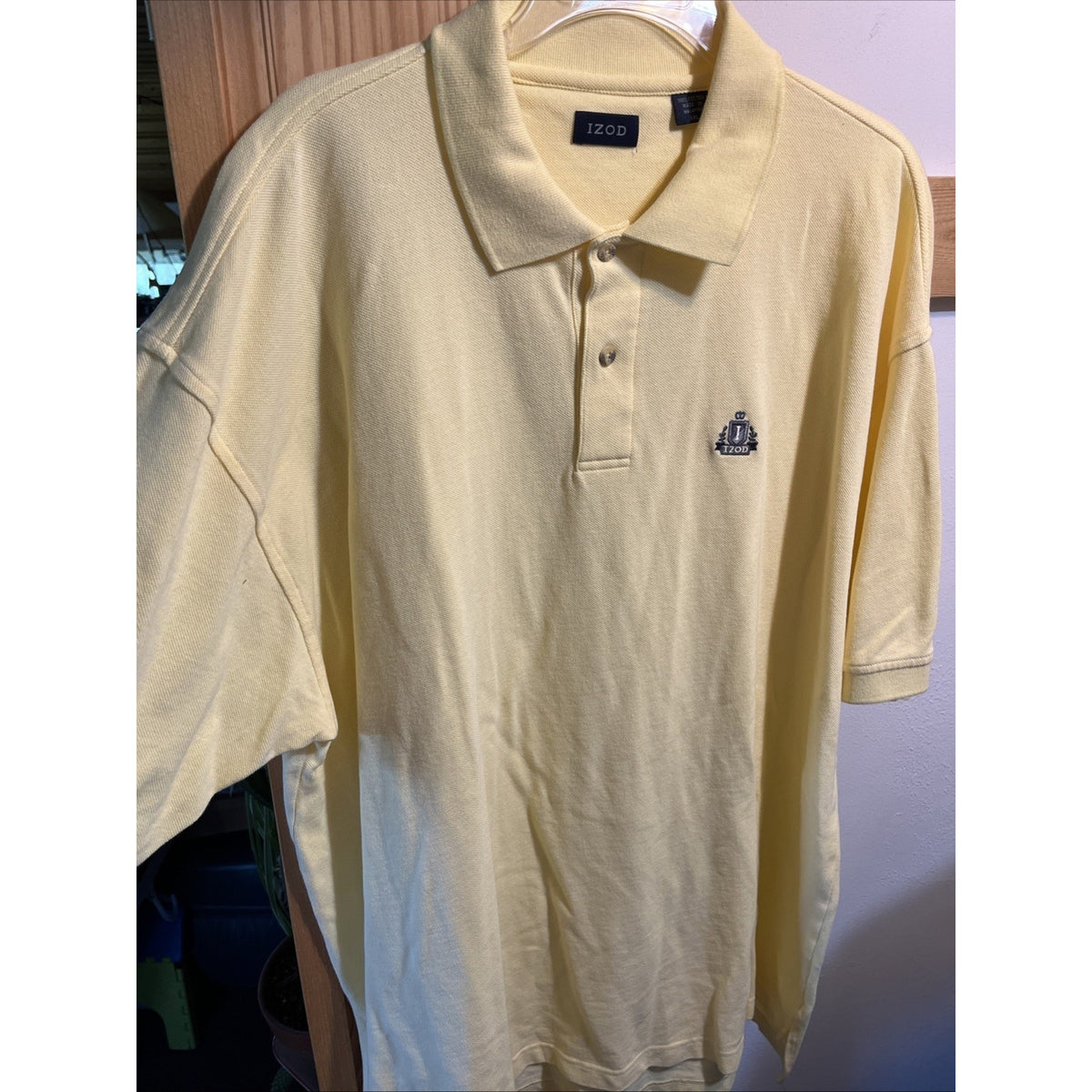 Vintage IZOD Yellow Polo Short Sleeve Golf Shirt Men's Size XXL Cotton