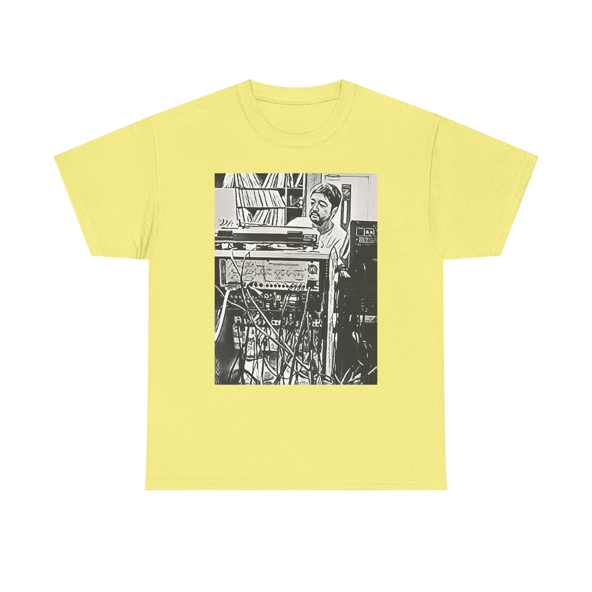 Nujabes Graphic Print Short Sleeve Crew Neck Unisex Heavy Cotton Art Tee Shirt