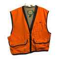 Vintage Cabela’s Hunting Vest Adult Mens Large Orange Bird Pouch Pockets Cabela