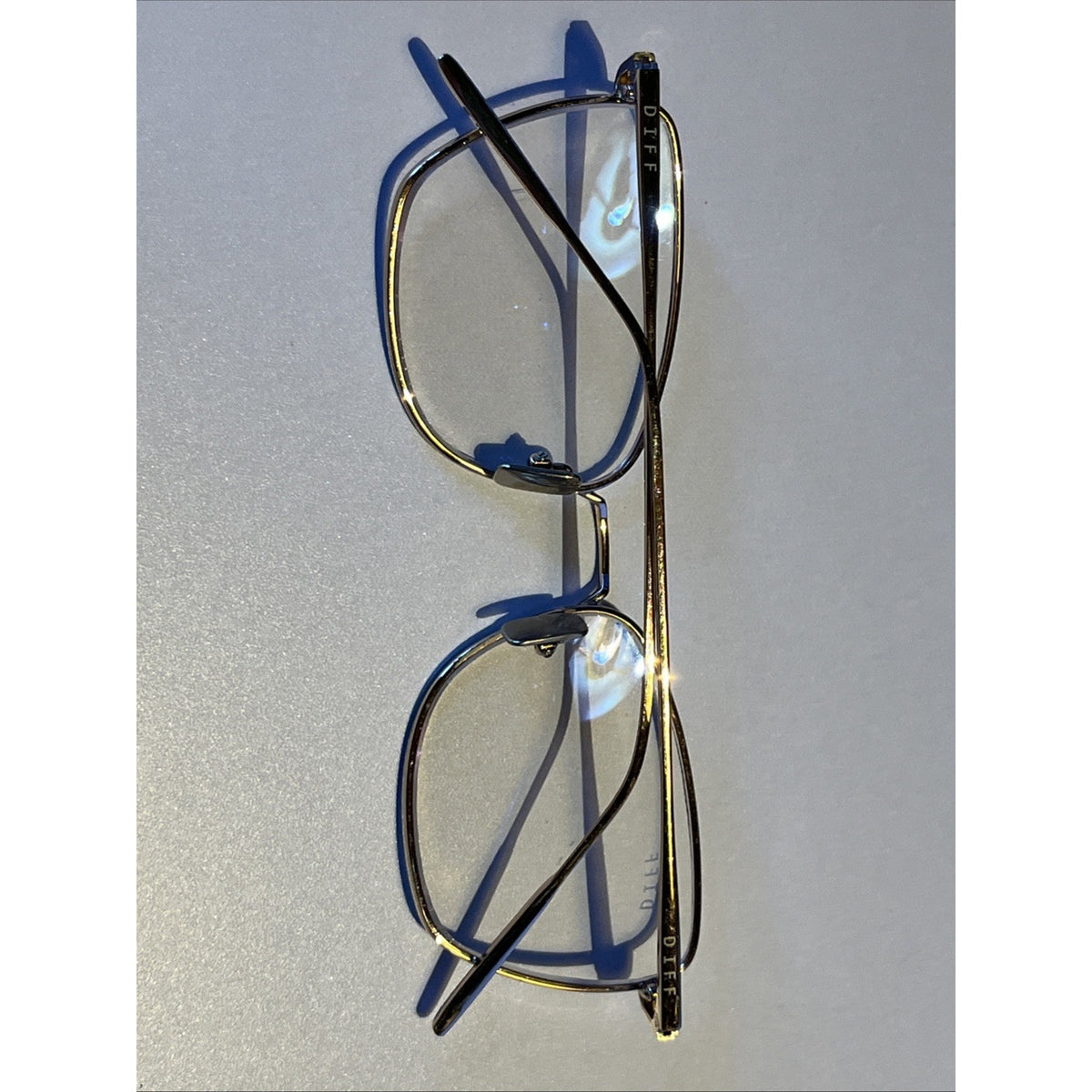 DIFF Eyewear Metal Eyeglasses Silver SV BB86 SZ 54-17-140 Clear Lens Frames Only