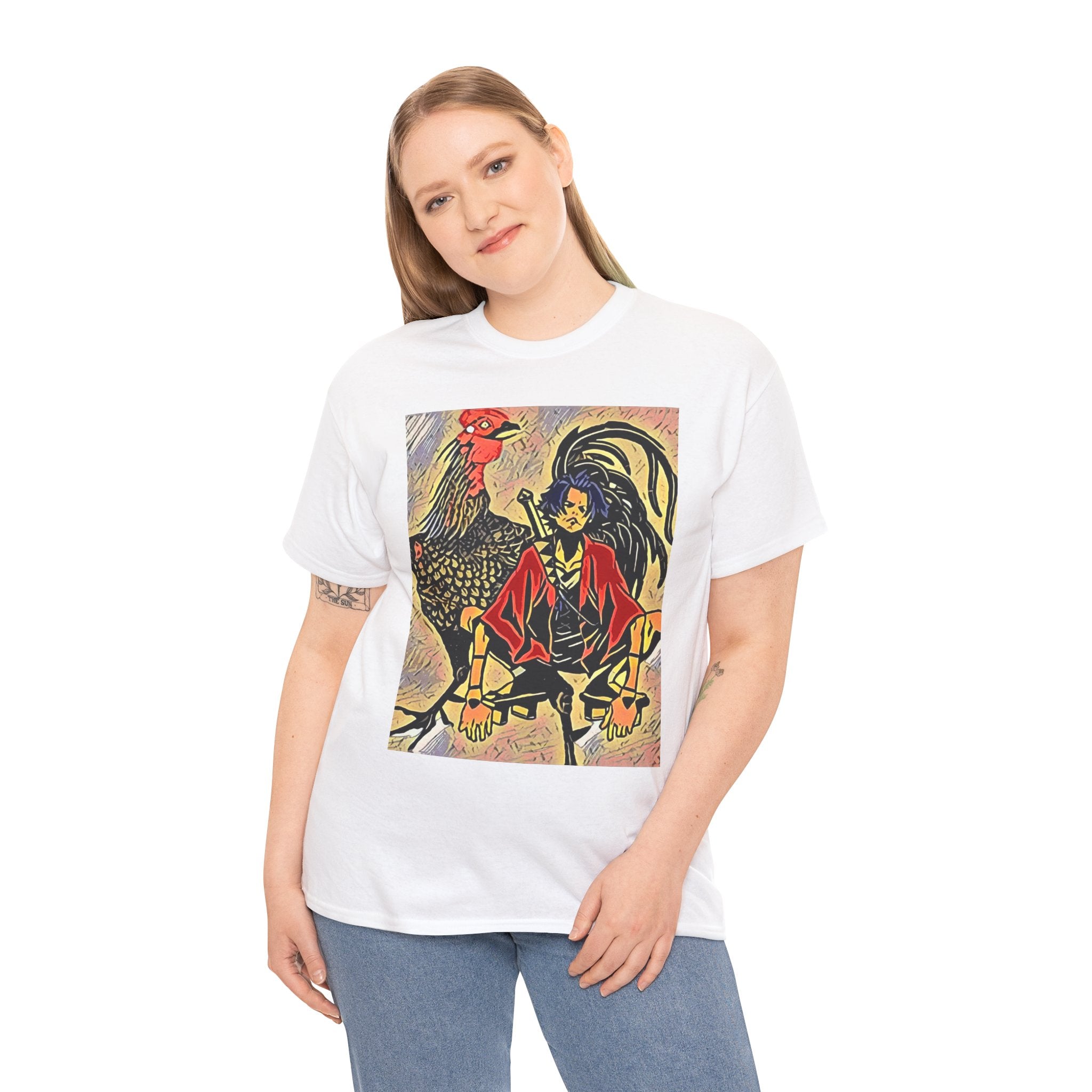 Samurai Champloo Graphic Print Short Sleeve Unisex Heavy Cotton Anime Tee Shirt