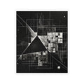 Black Geometric Abstract Water Resistant Removable Kiss-Cut Vinyl Sticker Decal