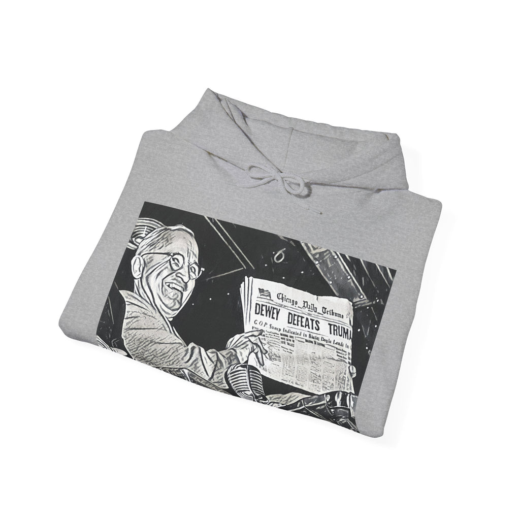 Dewey Defeats Truman Graphic Print LS Unisex Heavy Blend™ Hooded Art Sweatshirt