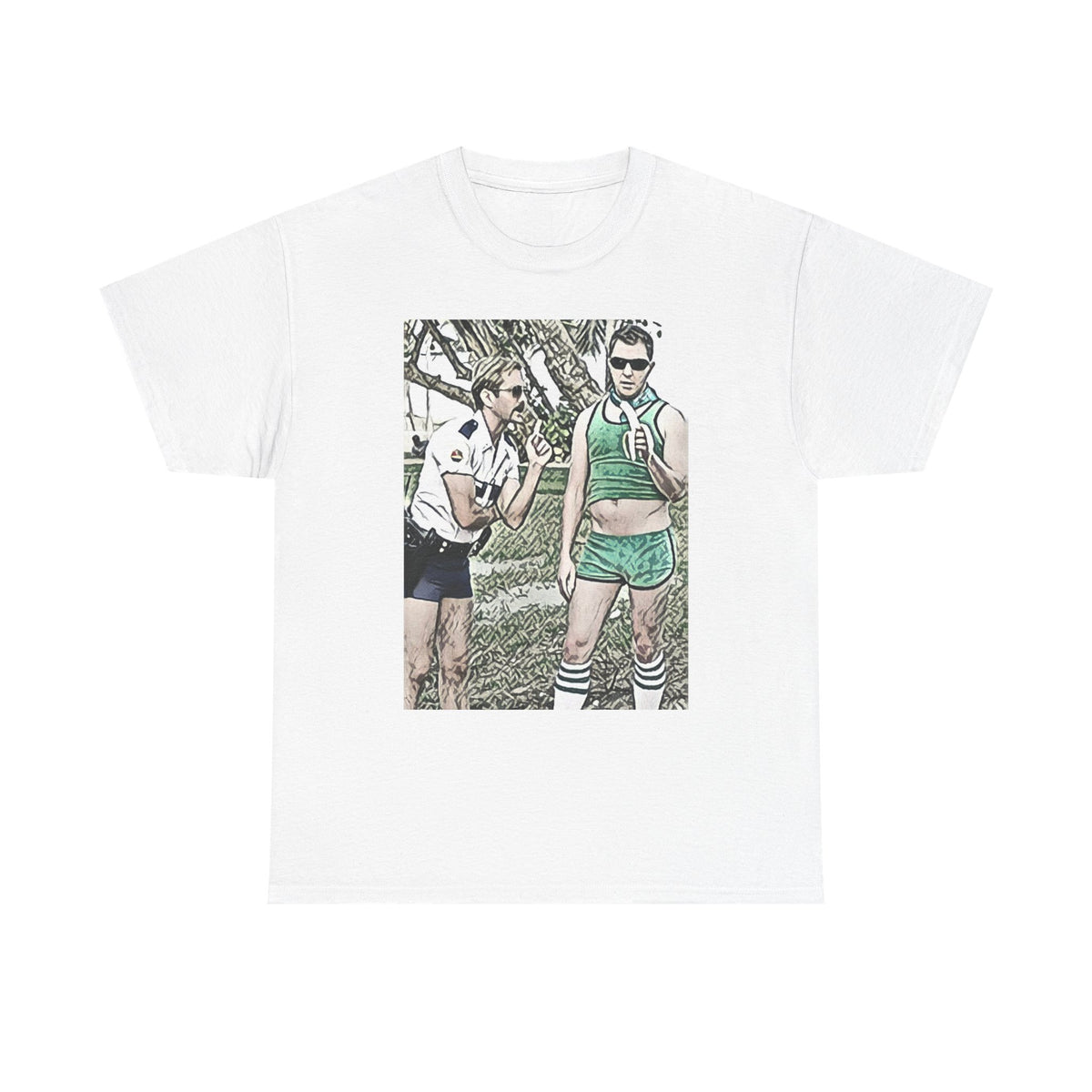 Reno 911 Graphic Print Short Sleeve Crew Neck Unisex Heavy Cotton Art Tee Shirt