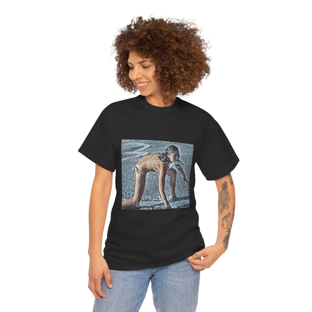 Modern Woman Graphic Print Short Sleeve Crew Neck Unisex Heavy Cotton Tee Shirt