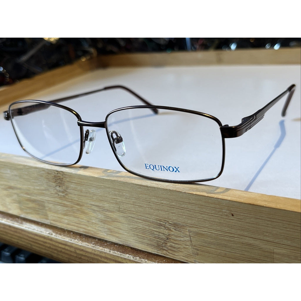 Equinox EQ230 Brown 58-16-145 Metal Full Rim Eyeglasses FZ06 Frames Only