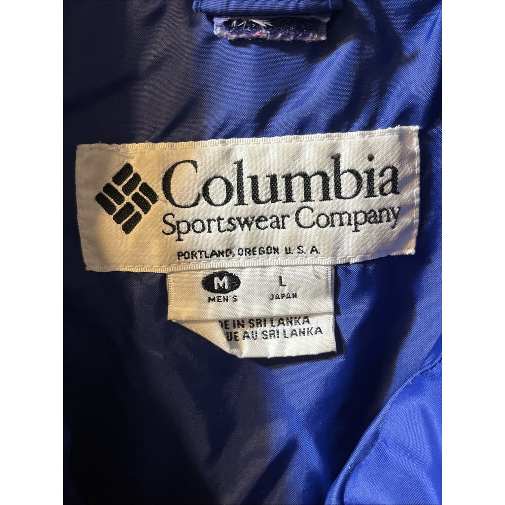 Columbia Mens M Blue Shell Jacket Ski Snow board Rain Winter Coat Boulder Ridge