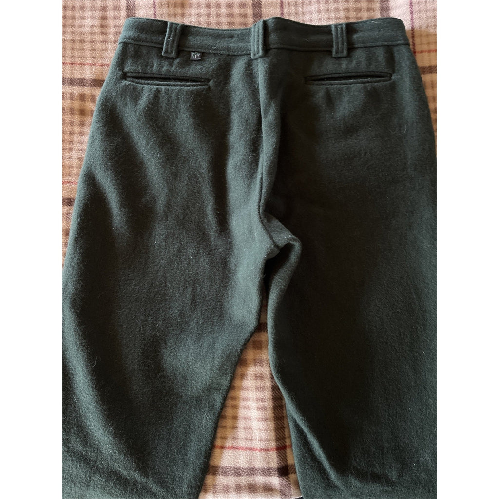 Vintage Codet Heavy Green Wool Blend Outdoor Pants Made in Canada Men's sz 35x28