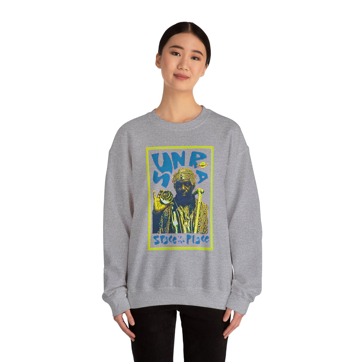 Sun Ra Space Is The Place Graphic Print Unisex Heavy Blend™ Crewneck Sweatshirt