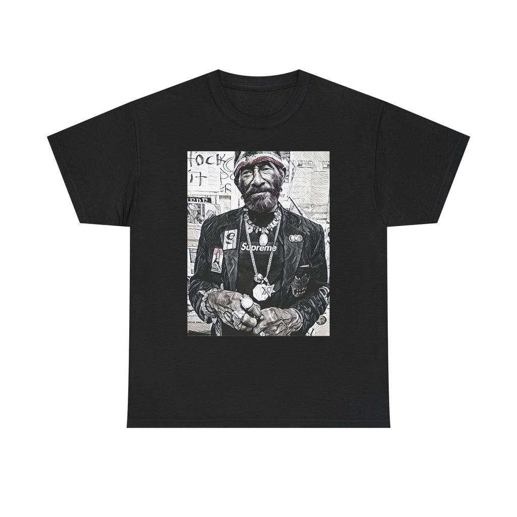 Lee "Scratch" Perry Graphic Print Short Sleeve Unisex Heavy Cotton Art Tee Shirt