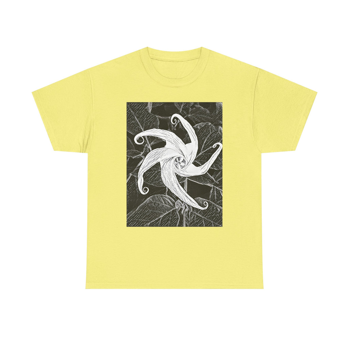 Jimsonweed Datura Stramonium Graphic Print Botany Unisex Heavy Cotton Tee Shirt