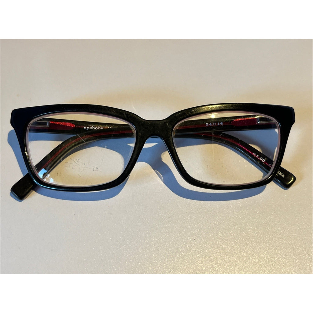 Eyebobs Eyeglass Frame Only Reading Glasses Purple Meeooww 2504 45 54-16 +1.00