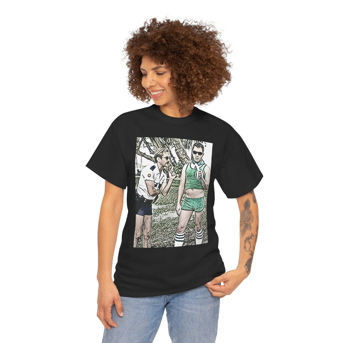 Reno 911 Graphic Print Short Sleeve Crew Neck Unisex Heavy Cotton Art Tee Shirt