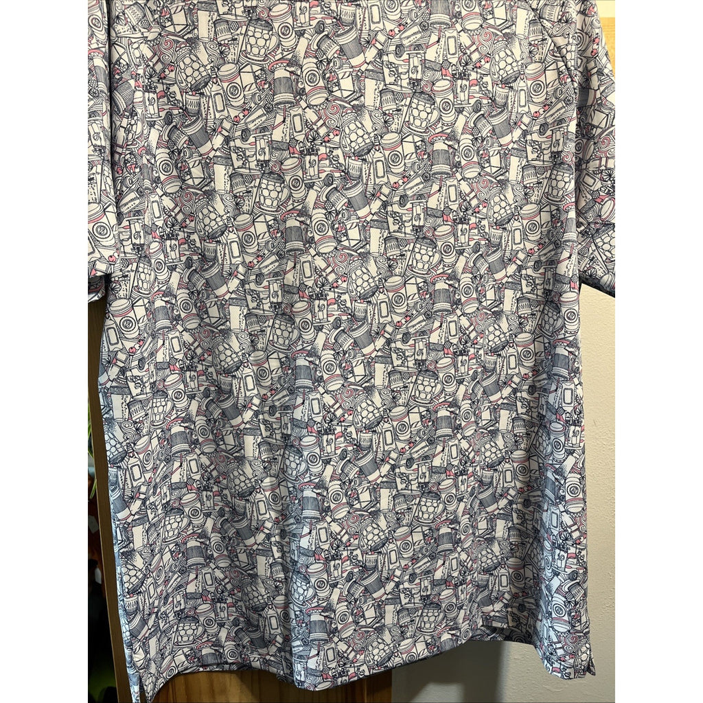 Callaway Golf Shirt Short Sleeve Essential Drink Polo Men’s Large Coffee NWT