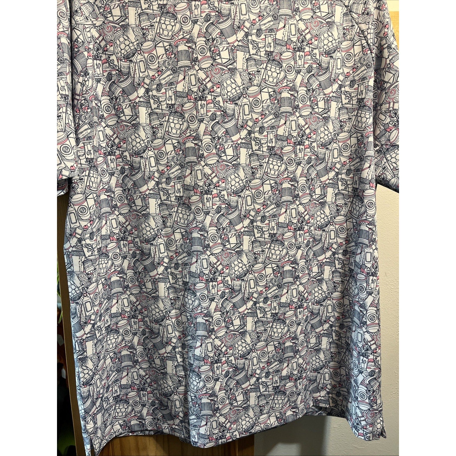 Callaway Golf Shirt Short Sleeve Essential Drink Polo Men’s Large Coffee NWT
