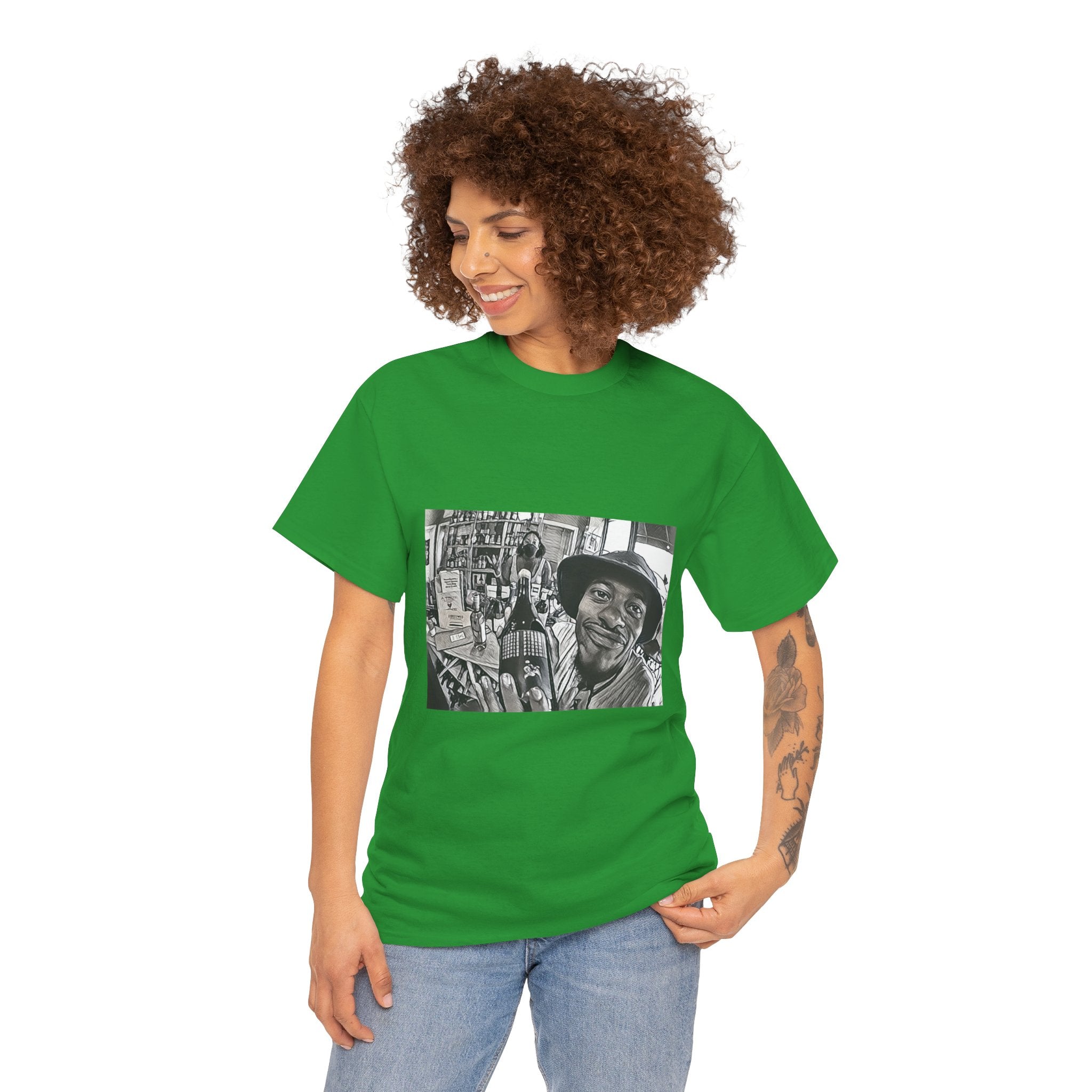 Pink Siifu Graphic Print Short Sleeve Crew Neck Unisex Heavy Cotton Tee Shirt
