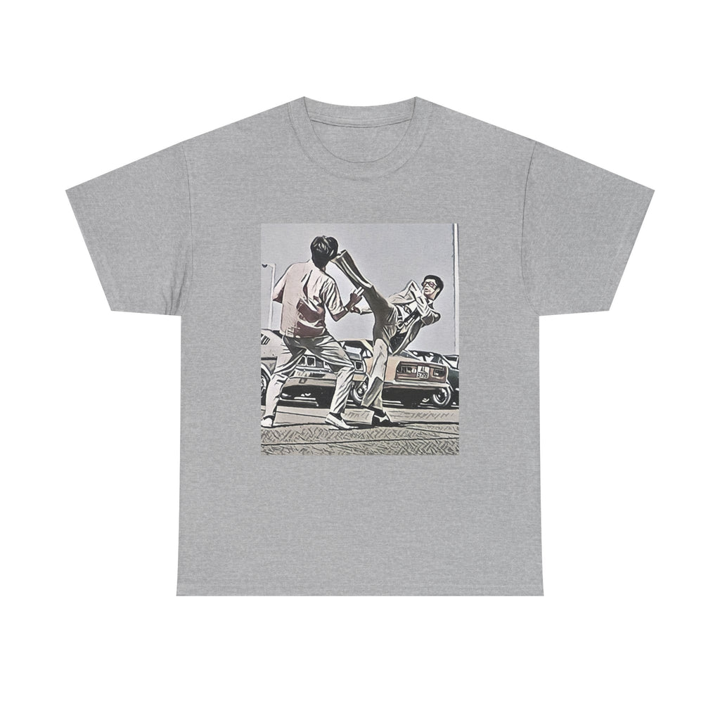 Bruce Lee Graphic Print Short Sleeve Crew Neck Unisex Heavy Cotton Art Tee Shirt