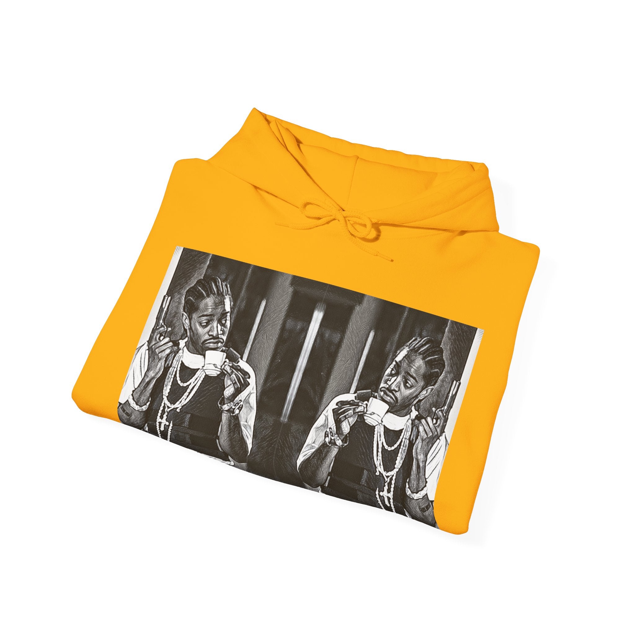 Andre 3000 Graphic Print Long Sleeve Unisex Heavy Blend™ Hooded Art Sweatshirt