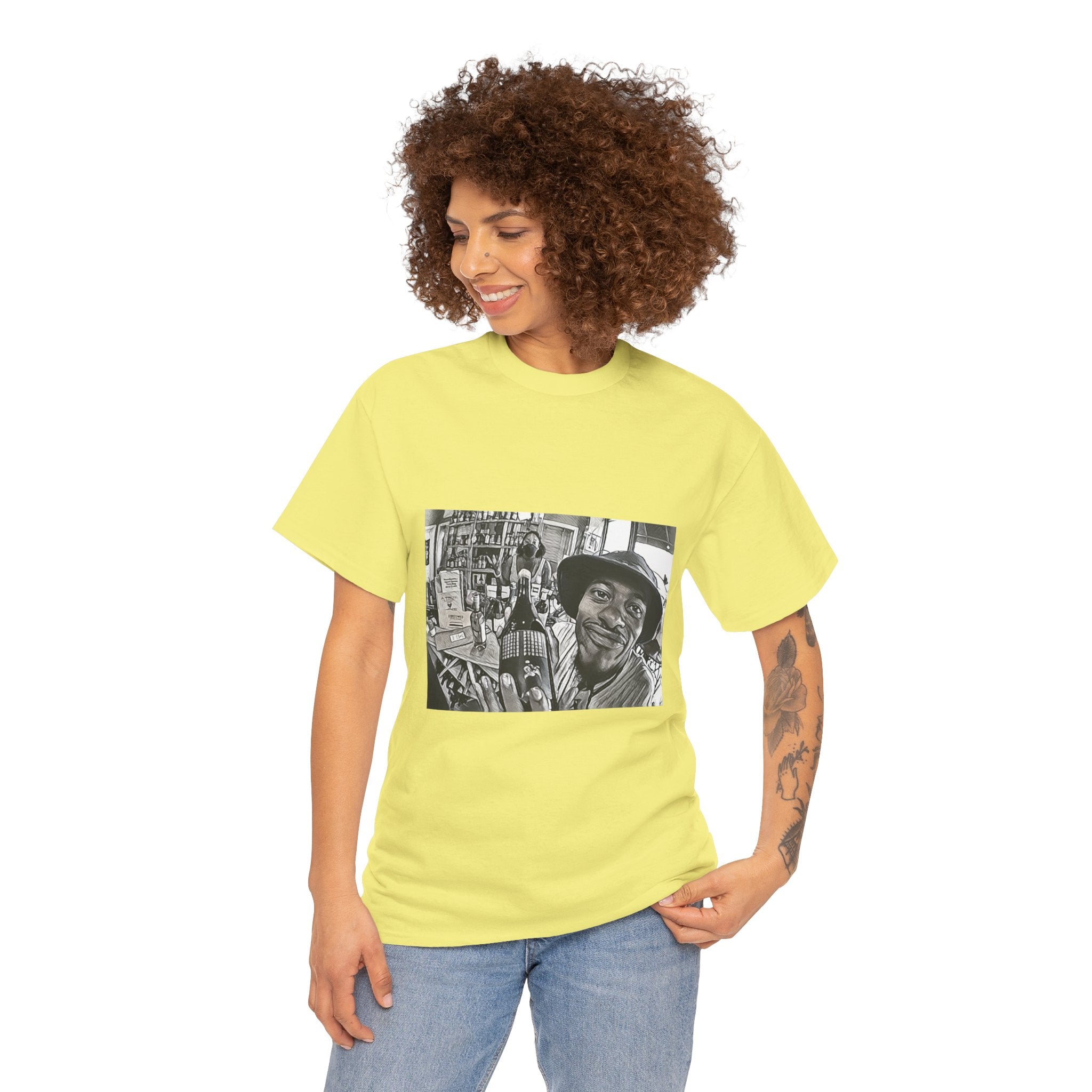 Pink Siifu Graphic Print Short Sleeve Crew Neck Unisex Heavy Cotton Tee Shirt