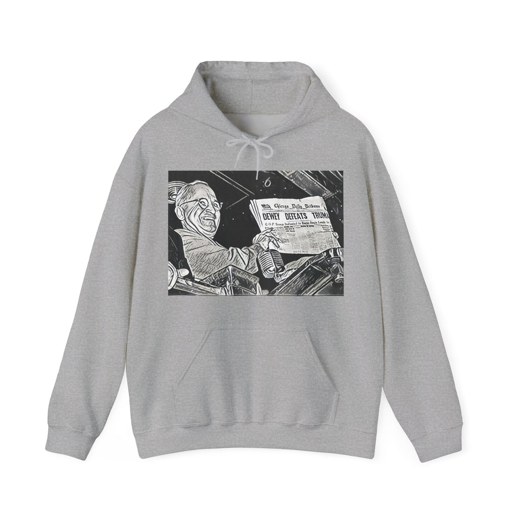 Dewey Defeats Truman Graphic Print LS Unisex Heavy Blend™ Hooded Art Sweatshirt