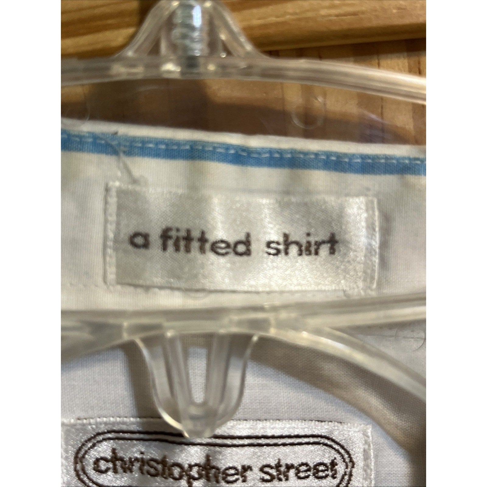 Vintage Christopher Street Men’s Size M 15.5 32-33 Blue Striped Button Up shirt