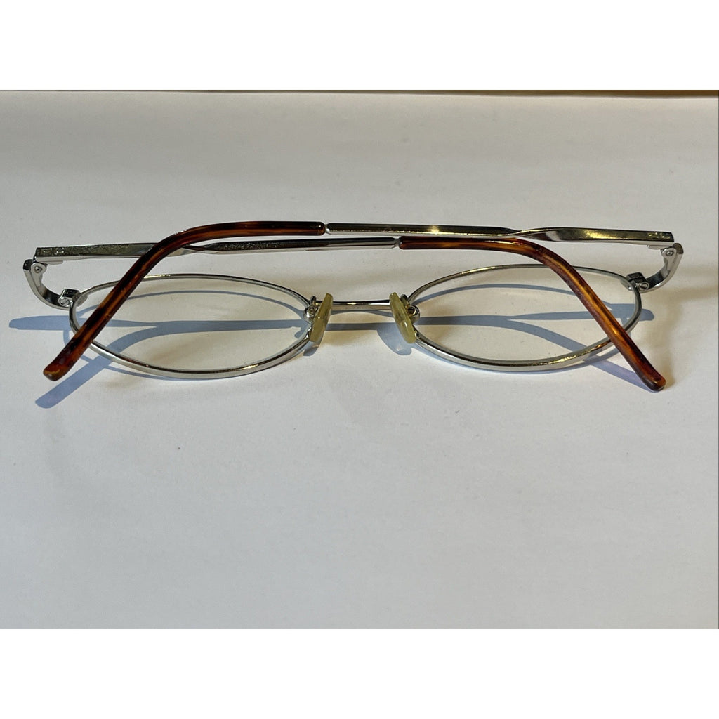 Polo Ralph Lauren Vintage Silver Brown Tortoise Eyeglass Frames RL 646 Authentic