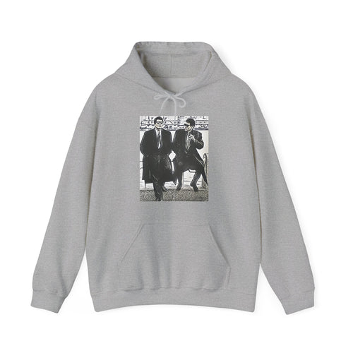 Abunai Deka Graphic Print Long Sleeve Unisex Heavy Blend™ Hooded Art Sweatshirt