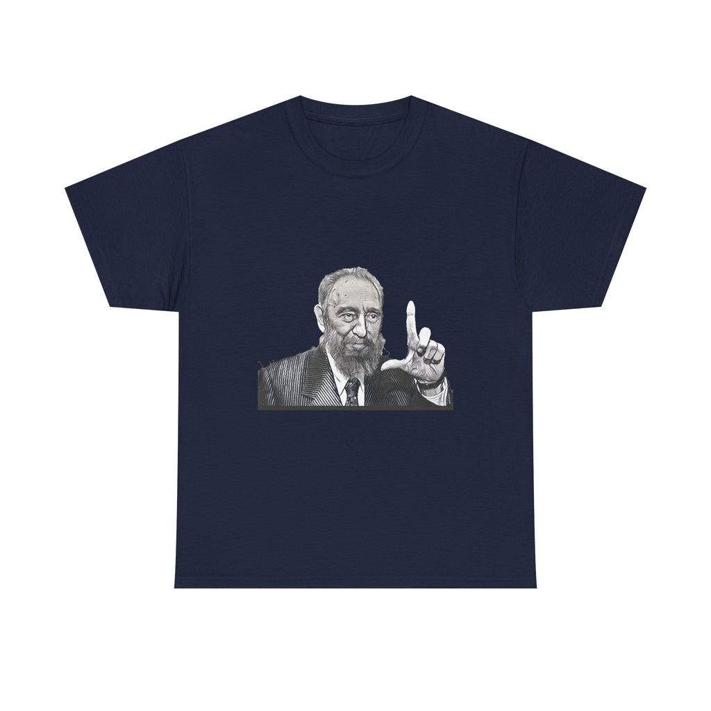 Fidel Castro Black & White Art Graphic Print Unisex Heavy Cotton Tee