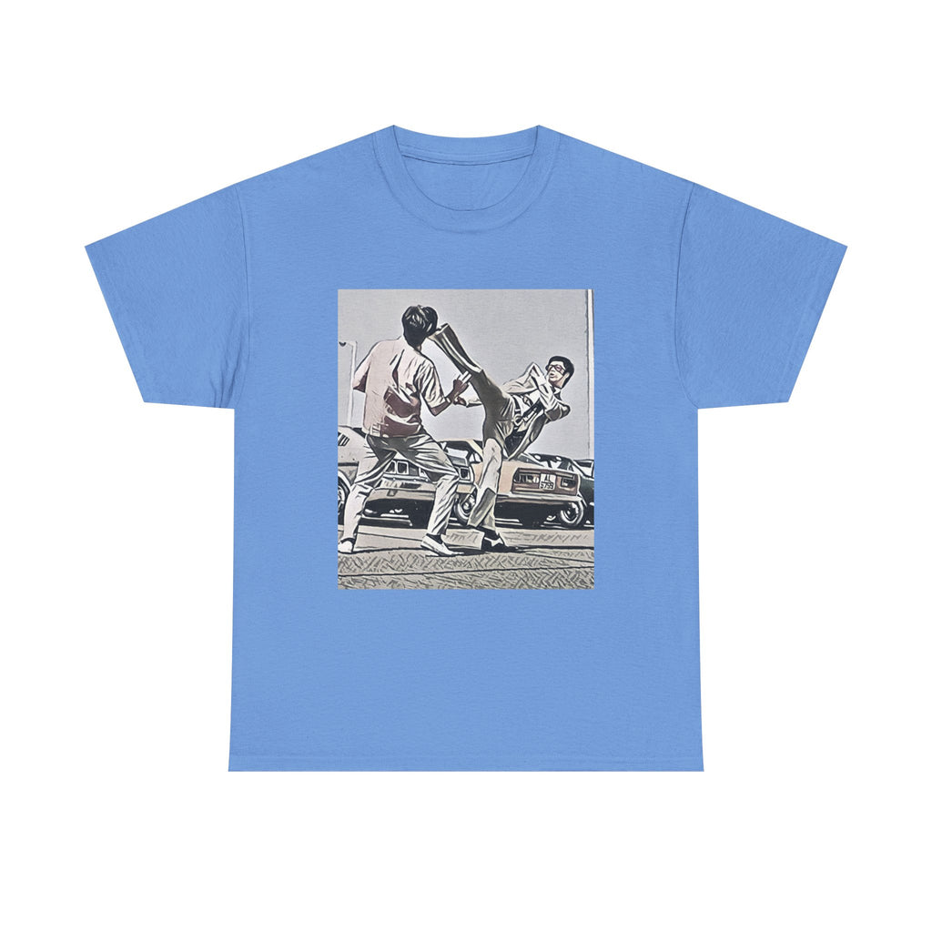 Bruce Lee Graphic Print Short Sleeve Crew Neck Unisex Heavy Cotton Art Tee Shirt