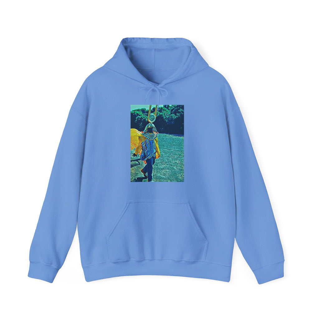 Sun Ra Drip Art Long Sleeve Graphic Print Unisex Heavy Blend™ Hooded Sweatshirt