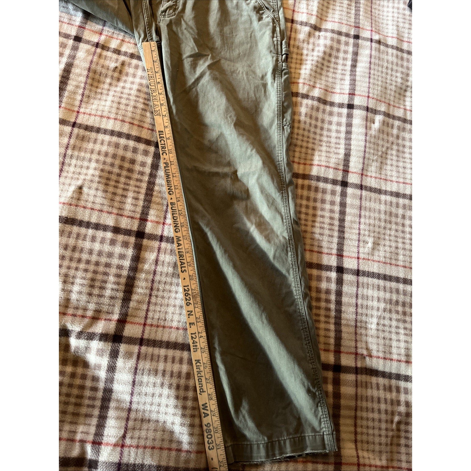 Carhartt Pants Mens 35x32 Fit Gray Canvas Carpenter Relaxed Fit Workwear Travel