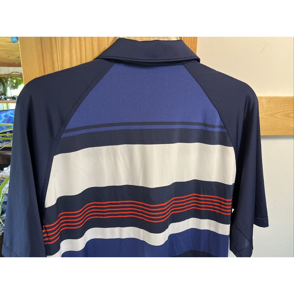 Puma Dry Cell Golf Polo Shirt Men's Size Large Multicolor Striped Performance