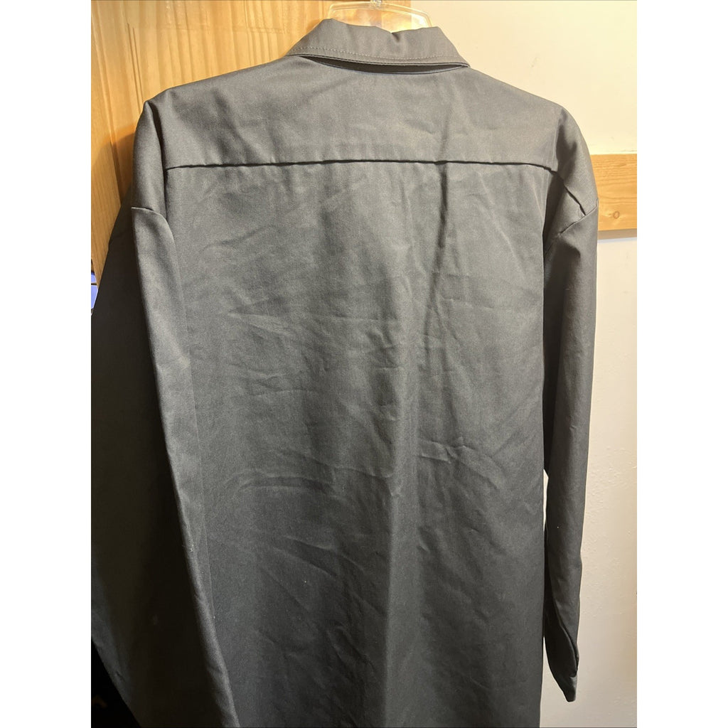 Vintage Dickies Long Sleeve Button Up Work Shirt Men's XLT Gray Cotton Polyester